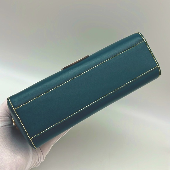 Dooney & Bourke Wexford Leather Kyra Bag Deep Teal - Picture 5 of 14